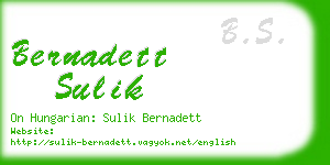 bernadett sulik business card